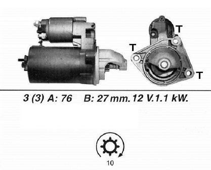 Genuine wai starter motor for - wai,