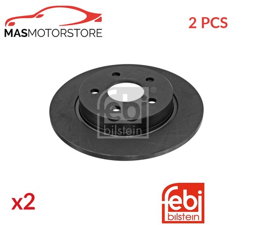Brake discs set pair rear - , febi