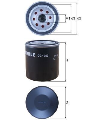Oil filter knecht 1063 - filter, for