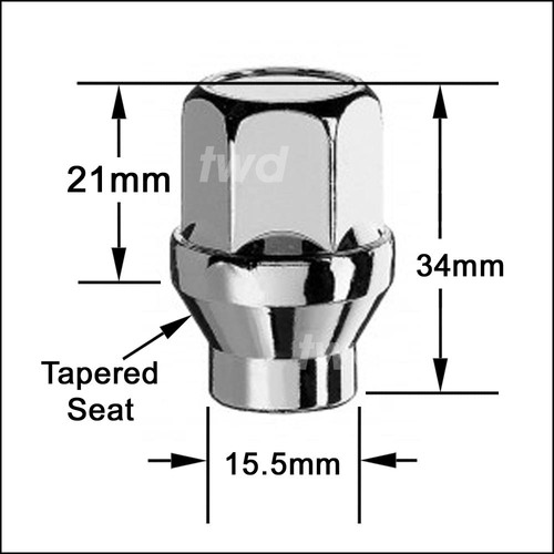 Extra long alloy wheel nut - nut, for