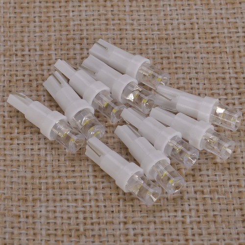 10x white car - 12v, 1w
